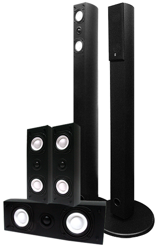 Yamaha Ns Ap7800 5pc Home Theater Speaker Package Black Accessories4less