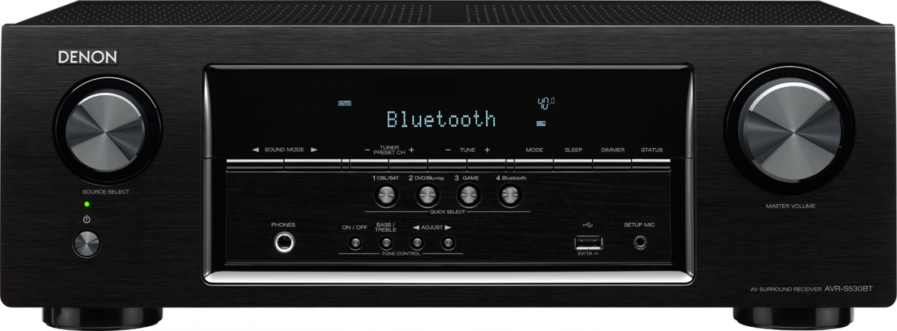 DENON AVR-S530BT 5.2-Ch x 70 Watts Bluetooth A/V Receiver