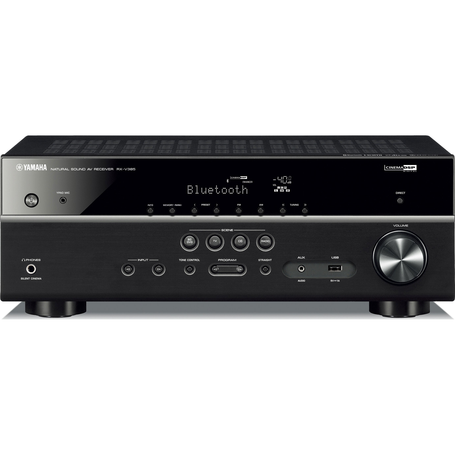 thee Eigenwijs banjo YAMAHA RX-V385 5.1-Ch x 70 Watts Bluetooth A/V Receiver | Accessories4less