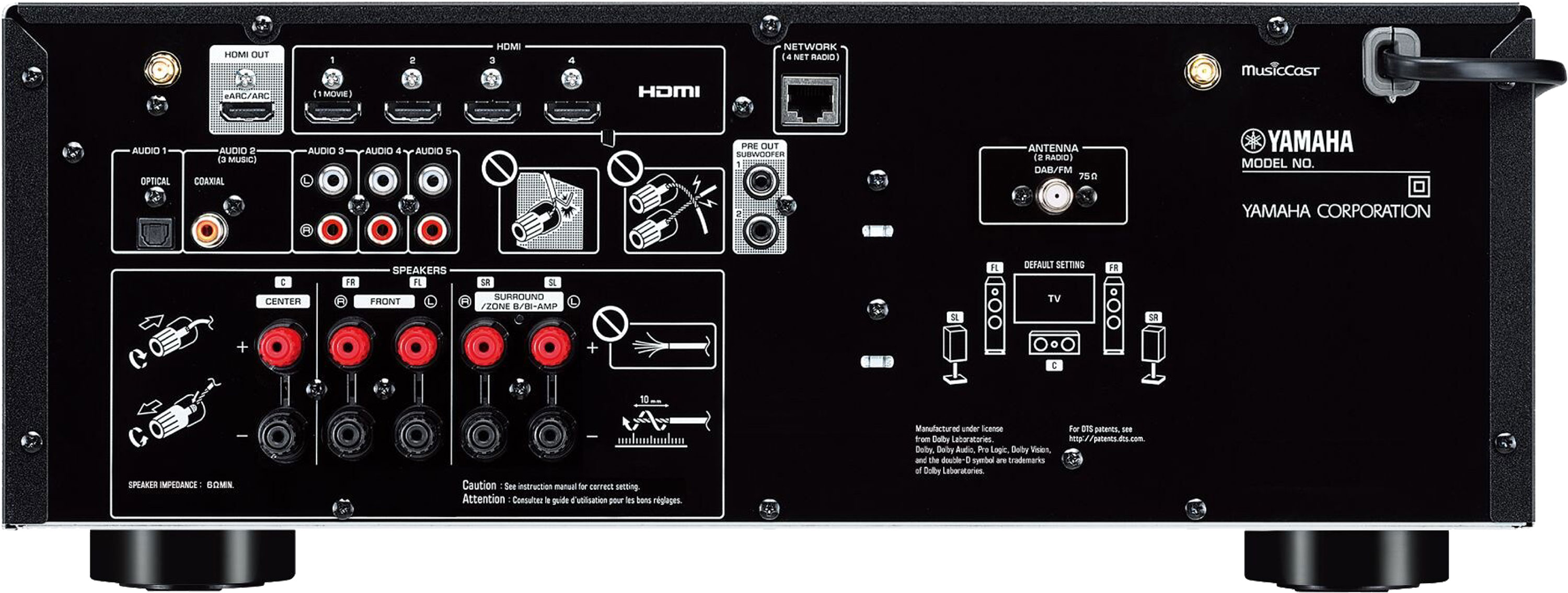 Yamaha RX-V4A + Eole 4 5.1 Noir - Home-cinéma composés