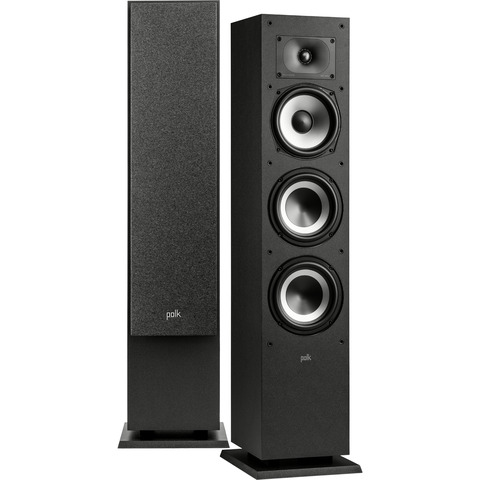 POLK AUDIO Monitor XT60 PAIR 6.5" 2-Way Floor-Standing Speakers Black